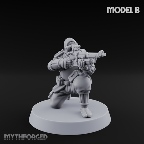 Weird War Japanese Ninja Riflemen B Miniature for Dungeons and Dragons, Pathfinder or other TTRPGs