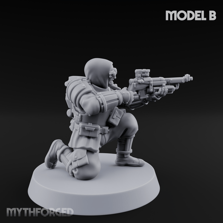 Weird War Japanese Ninja Riflemen B Miniature for Dungeons and Dragons, Pathfinder or other TTRPGs