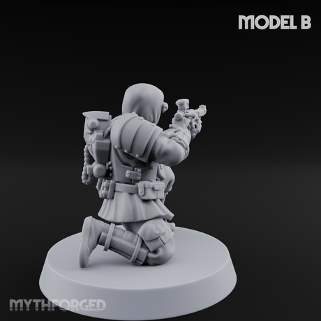Weird War Japanese Ninja Riflemen B Miniature for Dungeons and Dragons, Pathfinder or other TTRPGs
