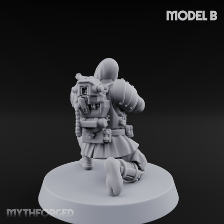 Weird War Japanese Ninja Riflemen B Miniature for Dungeons and Dragons, Pathfinder or other TTRPGs