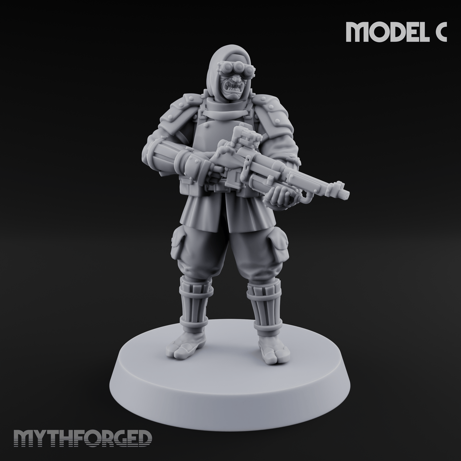 Weird War Japanese Ninja Riflemen Miniature for Dungeons and Dragons, Pathfinder or other TTRPGs