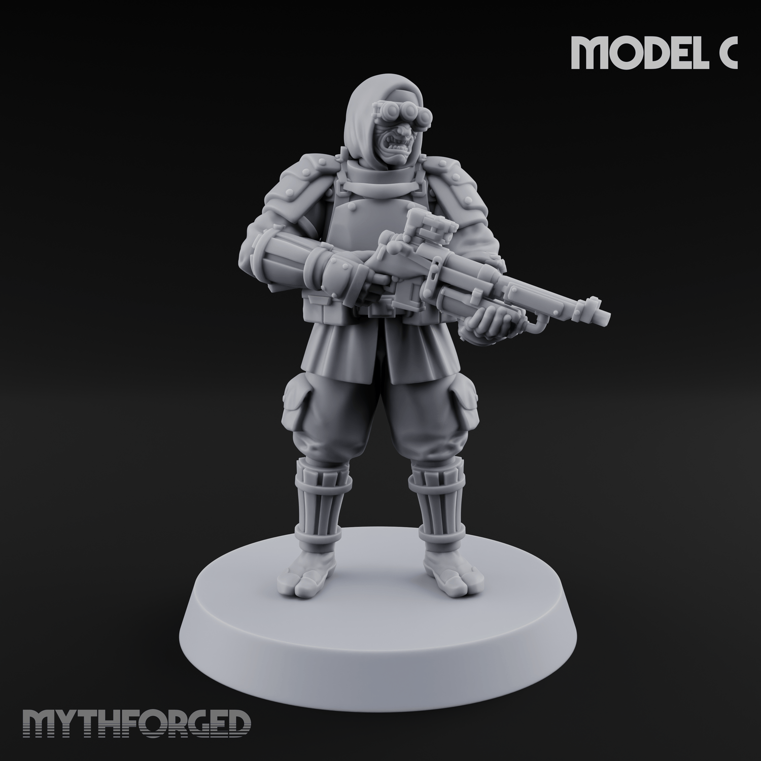 Weird War Japanese Ninja Riflemen Miniature for Dungeons and Dragons, Pathfinder or other TTRPGs