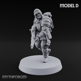 Weird War Japanese Ninja Riflemen Miniature for Dungeons and Dragons, Pathfinder or other TTRPGs