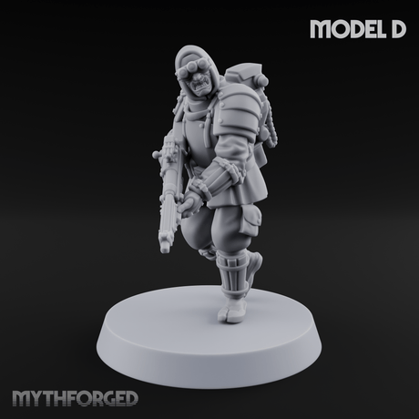 Weird War Japanese Ninja Riflemen D Miniature for Dungeons and Dragons, Pathfinder or other TTRPGs