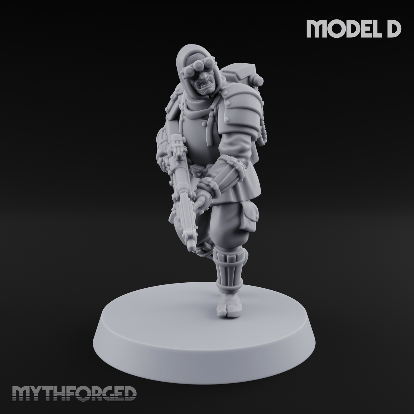 Weird War Japanese Ninja Riflemen Miniature for Dungeons and Dragons, Pathfinder or other TTRPGs