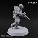 Weird War Japanese Ninja Riflemen D Miniature for Dungeons and Dragons, Pathfinder or other TTRPGs