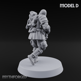Weird War Japanese Ninja Riflemen D Miniature for Dungeons and Dragons, Pathfinder or other TTRPGs