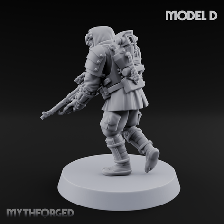 Weird War Japanese Ninja Riflemen D Miniature for Dungeons and Dragons, Pathfinder or other TTRPGs