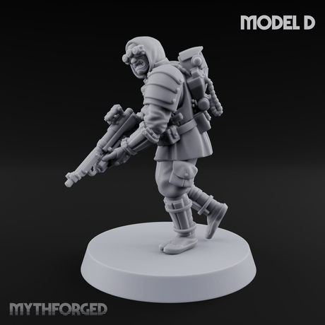 Weird War Japanese Ninja Riflemen D Miniature for Dungeons and Dragons, Pathfinder or other TTRPGs