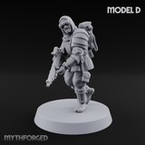 Weird War Japanese Ninja Riflemen D Miniature for Dungeons and Dragons, Pathfinder or other TTRPGs