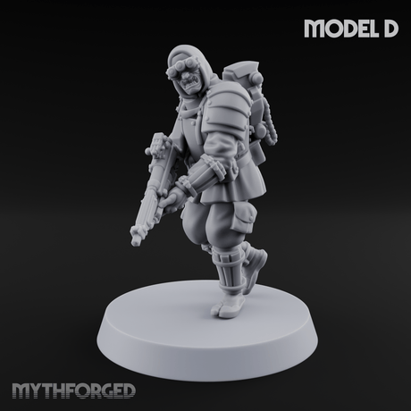 Weird War Japanese Ninja Riflemen D Miniature for Dungeons and Dragons, Pathfinder or other TTRPGs