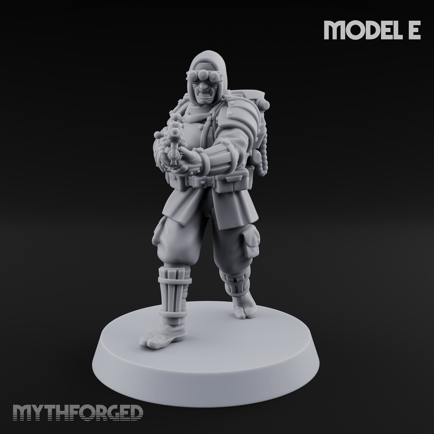 Weird War Japanese Ninja Riflemen Miniature for Dungeons and Dragons, Pathfinder or other TTRPGs