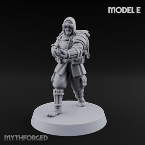 Weird War Japanese Ninja Riflemen E Miniature for Dungeons and Dragons, Pathfinder or other TTRPGs