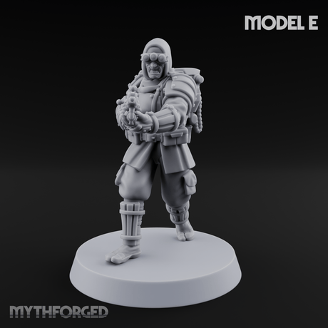 Weird War Japanese Ninja Riflemen E Miniature for Dungeons and Dragons, Pathfinder or other TTRPGs