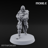 Weird War Japanese Ninja Riflemen Miniature for Dungeons and Dragons, Pathfinder or other TTRPGs