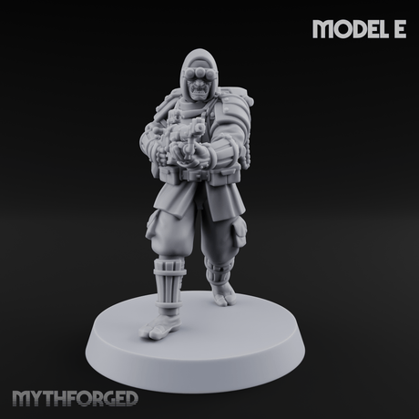 Weird War Japanese Ninja Riflemen E Miniature for Dungeons and Dragons, Pathfinder or other TTRPGs