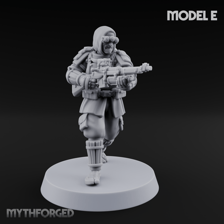 Weird War Japanese Ninja Riflemen E Miniature for Dungeons and Dragons, Pathfinder or other TTRPGs