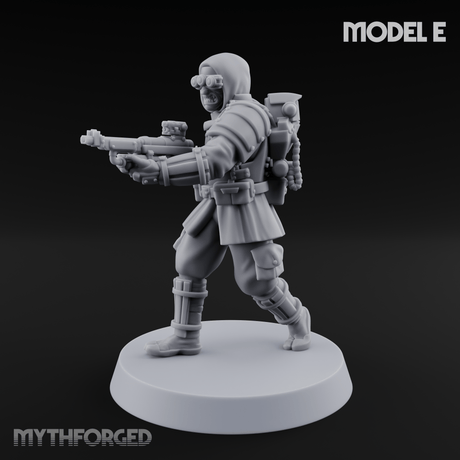 Weird War Japanese Ninja Riflemen E Miniature for Dungeons and Dragons, Pathfinder or other TTRPGs