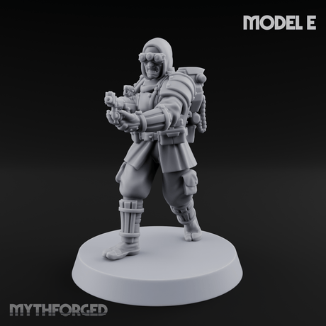 Weird War Japanese Ninja Riflemen E Miniature for Dungeons and Dragons, Pathfinder or other TTRPGs