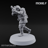 Weird War Japanese Ninja Riflemen Miniature for Dungeons and Dragons, Pathfinder or other TTRPGs