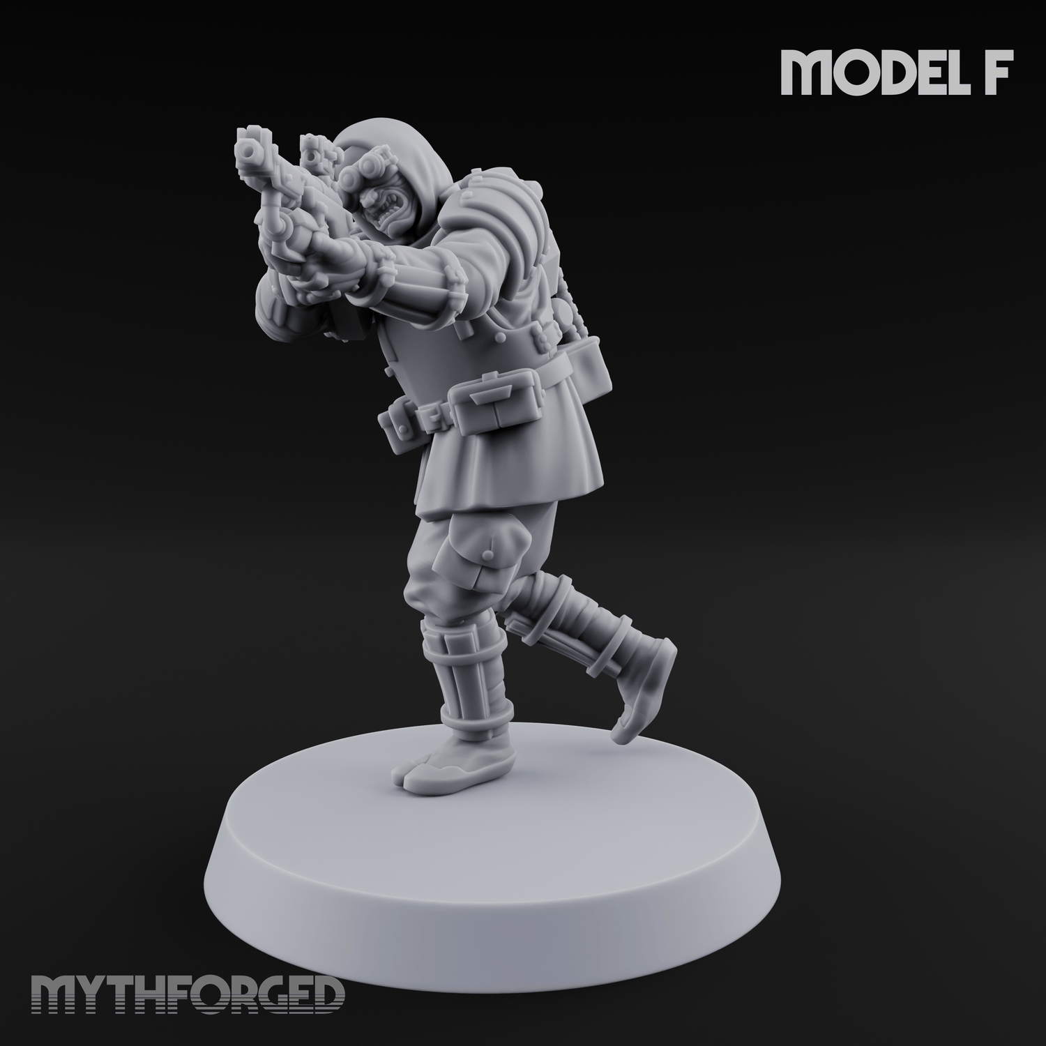 Weird War Japanese Ninja Riflemen F Miniature for Dungeons and Dragons, Pathfinder or other TTRPGs