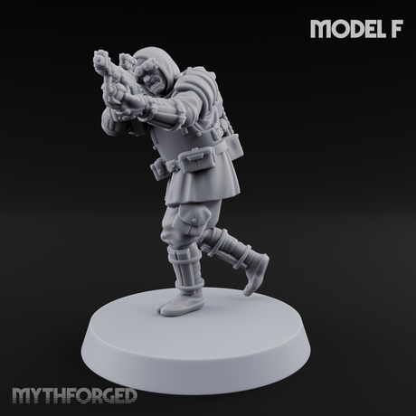 Weird War Japanese Ninja Riflemen F Miniature for Dungeons and Dragons, Pathfinder or other TTRPGs