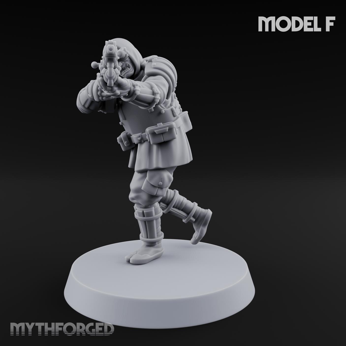 Weird War Japanese Ninja Riflemen Miniature for Dungeons and Dragons, Pathfinder or other TTRPGs