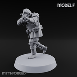 Weird War Japanese Ninja Riflemen F Miniature for Dungeons and Dragons, Pathfinder or other TTRPGs
