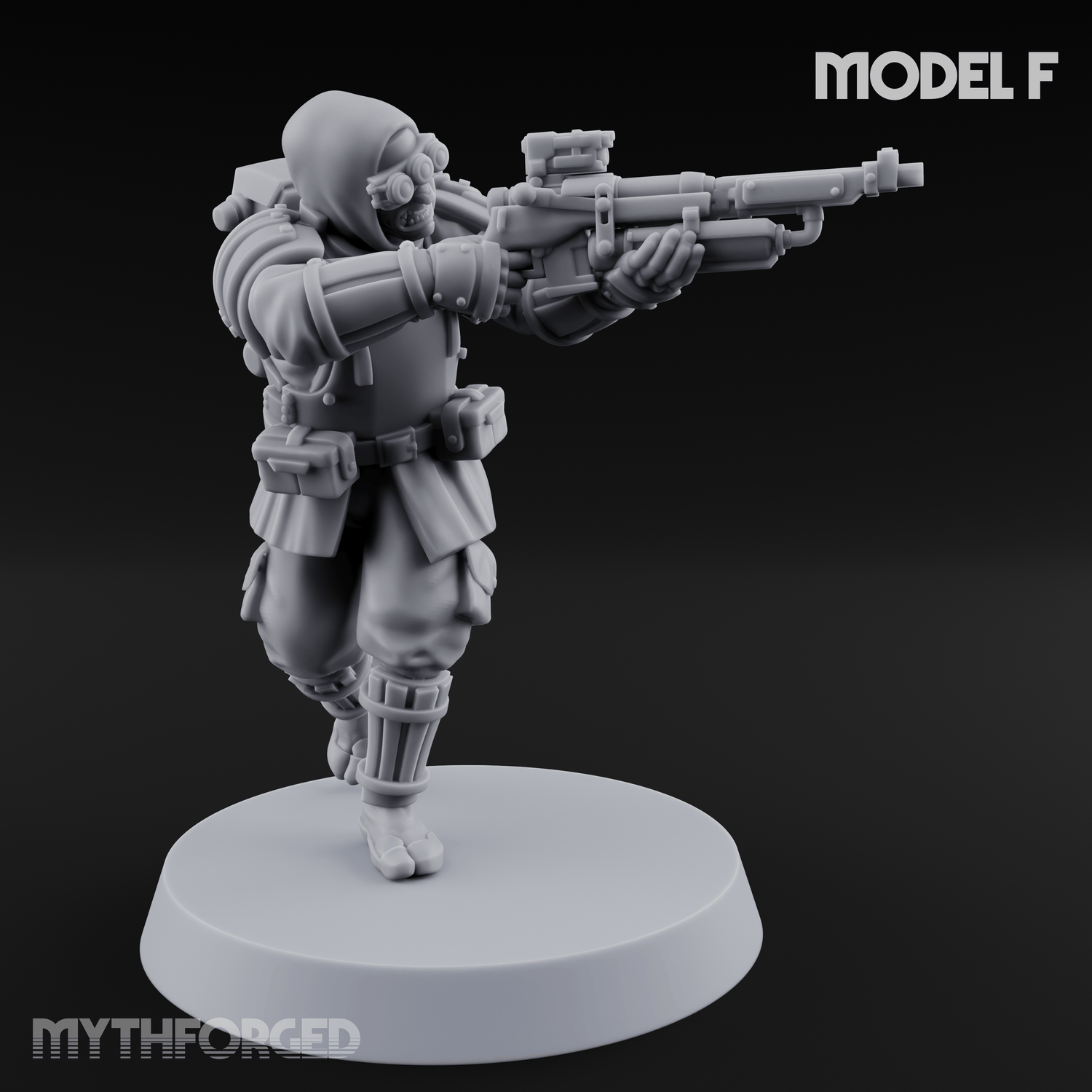 Weird War Japanese Ninja Riflemen F Miniature for Dungeons and Dragons, Pathfinder or other TTRPGs
