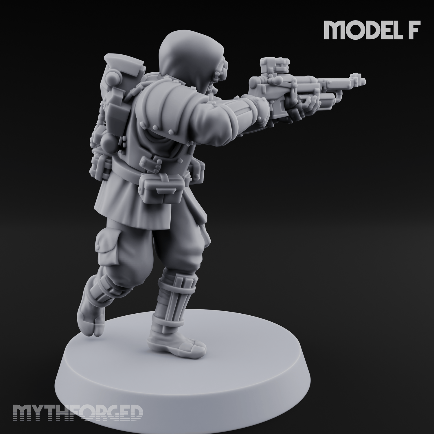 Weird War Japanese Ninja Riflemen F Miniature for Dungeons and Dragons, Pathfinder or other TTRPGs