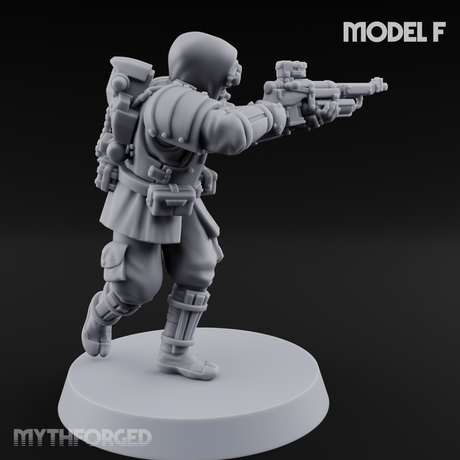 Weird War Japanese Ninja Riflemen F Miniature for Dungeons and Dragons, Pathfinder or other TTRPGs