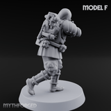 Weird War Japanese Ninja Riflemen F Miniature for Dungeons and Dragons, Pathfinder or other TTRPGs