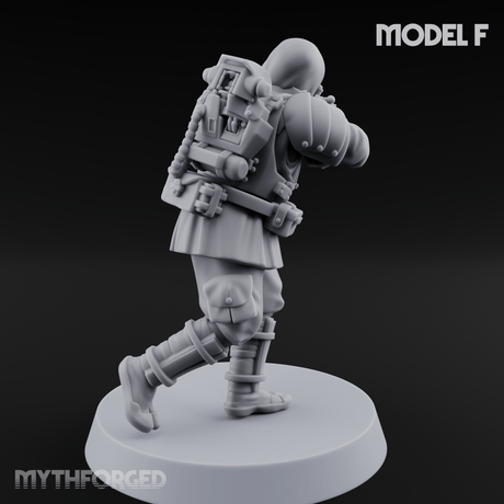 Weird War Japanese Ninja Riflemen F Miniature for Dungeons and Dragons, Pathfinder or other TTRPGs
