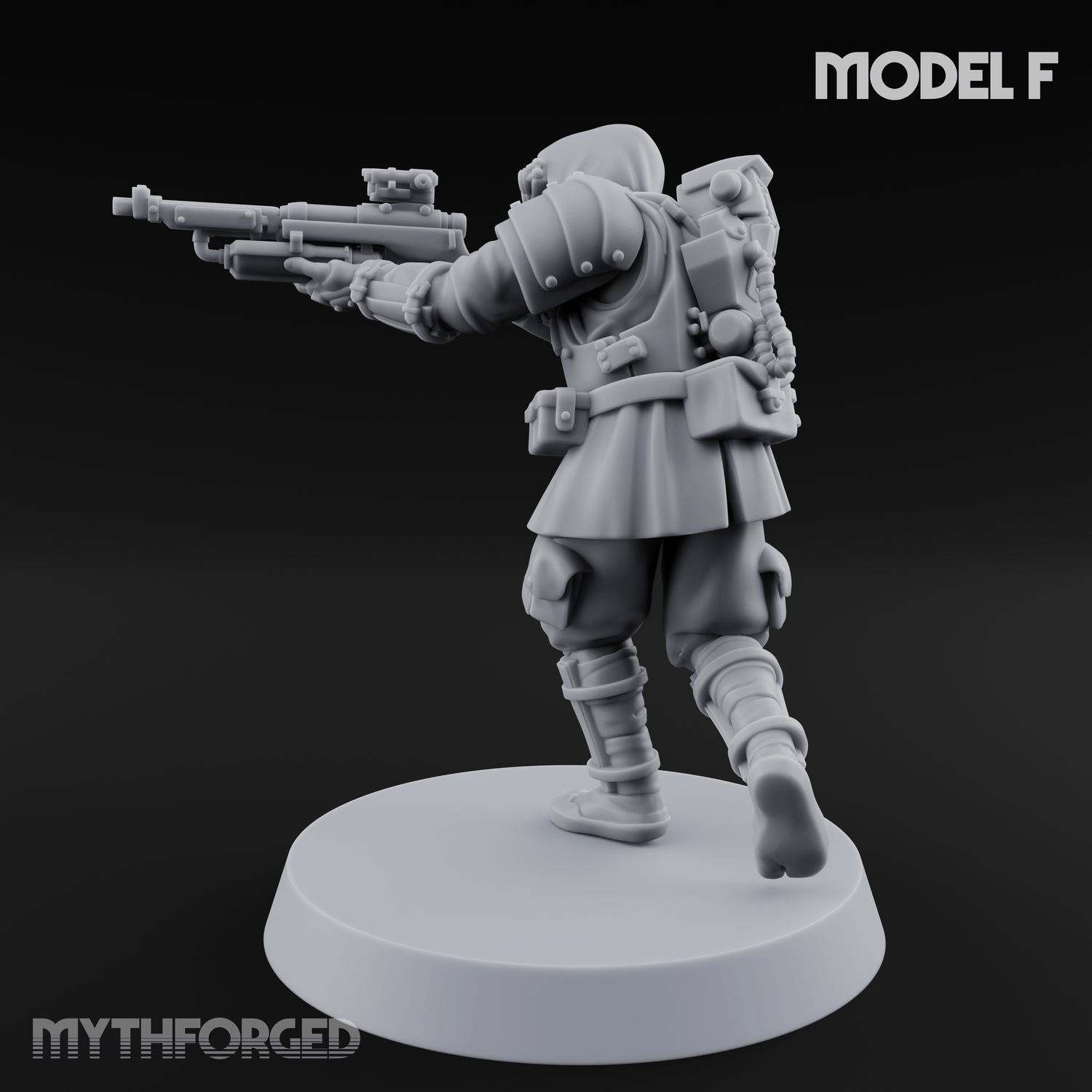 Weird War Japanese Ninja Riflemen F Miniature for Dungeons and Dragons, Pathfinder or other TTRPGs