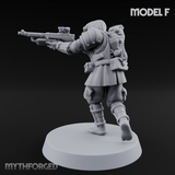 Weird War Japanese Ninja Riflemen F Miniature for Dungeons and Dragons, Pathfinder or other TTRPGs