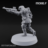 Weird War Japanese Ninja Riflemen F Miniature for Dungeons and Dragons, Pathfinder or other TTRPGs