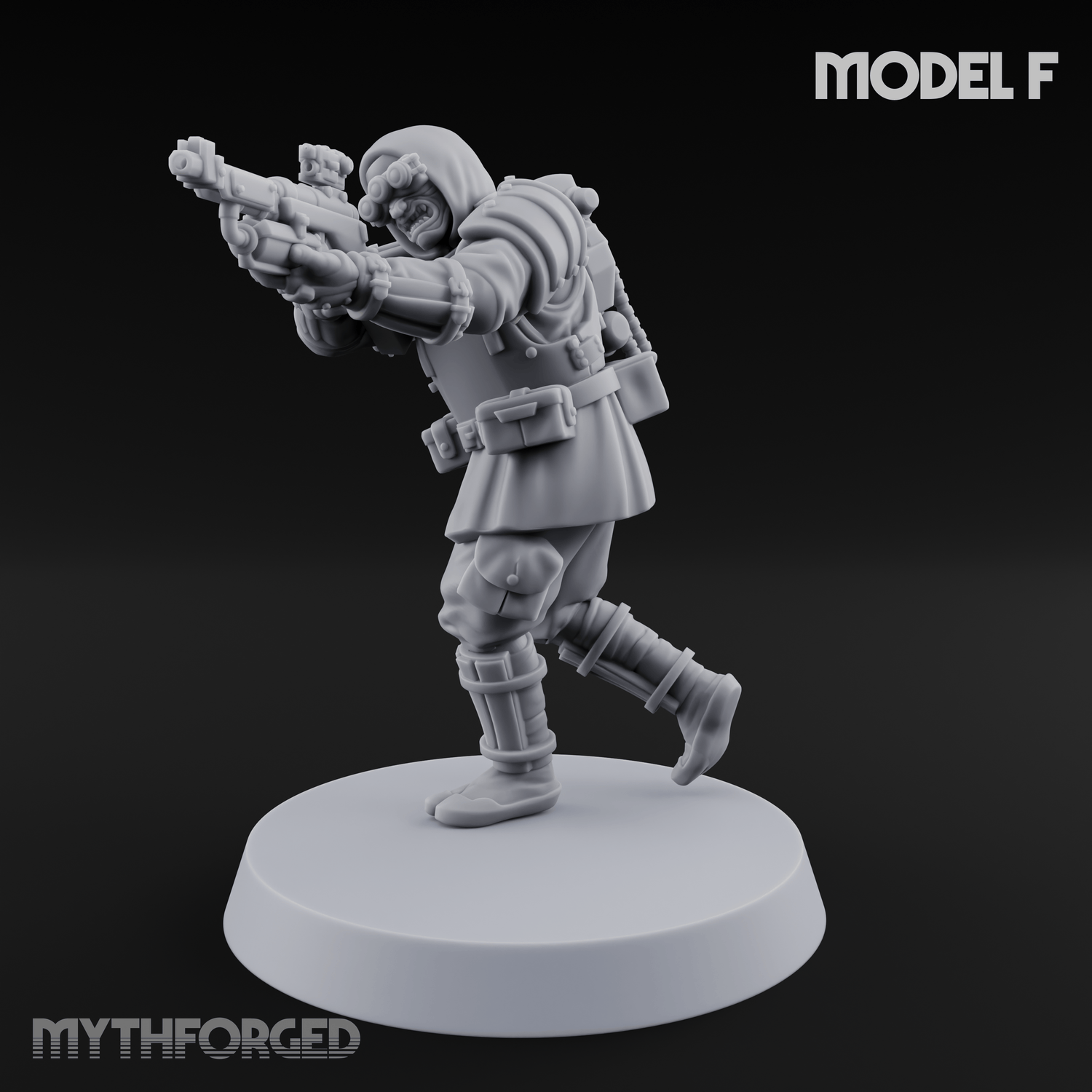 Weird War Japanese Ninja Riflemen F Miniature for Dungeons and Dragons, Pathfinder or other TTRPGs
