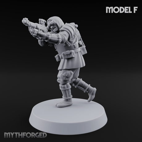 Weird War Japanese Ninja Riflemen F Miniature for Dungeons and Dragons, Pathfinder or other TTRPGs