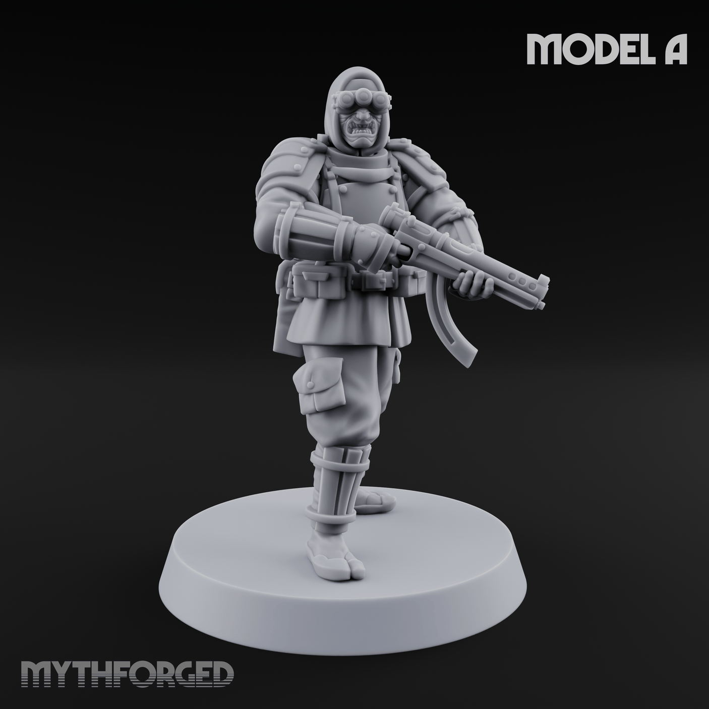Weird War Japanese Ninja SMG Gunners Miniature for Dungeons and Dragons, Pathfinder or other TTRPGs
