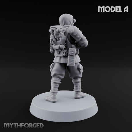 Weird War Japanese Ninja SMG Gunners A Miniature for Dungeons and Dragons, Pathfinder or other TTRPGs