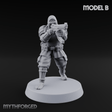 Weird War Japanese Ninja SMG Gunners B Miniature for Dungeons and Dragons, Pathfinder or other TTRPGs