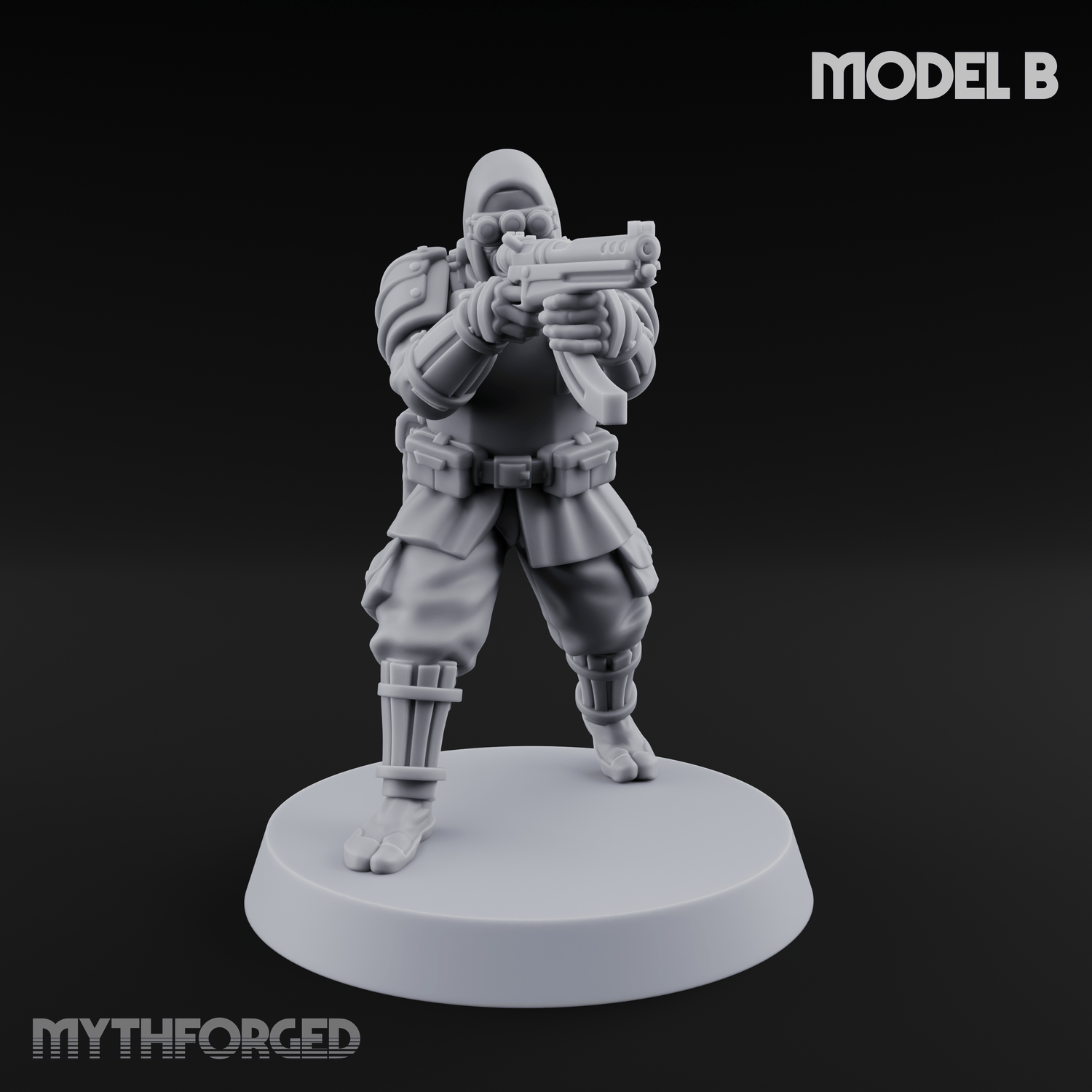 Weird War Japanese Ninja SMG Gunners B Miniature for Dungeons and Dragons, Pathfinder or other TTRPGs