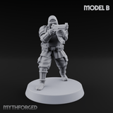 Weird War Japanese Ninja SMG Gunners B Miniature for Dungeons and Dragons, Pathfinder or other TTRPGs