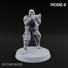 Weird War Japanese Ninja SMG Gunners B Miniature for Dungeons and Dragons, Pathfinder or other TTRPGs