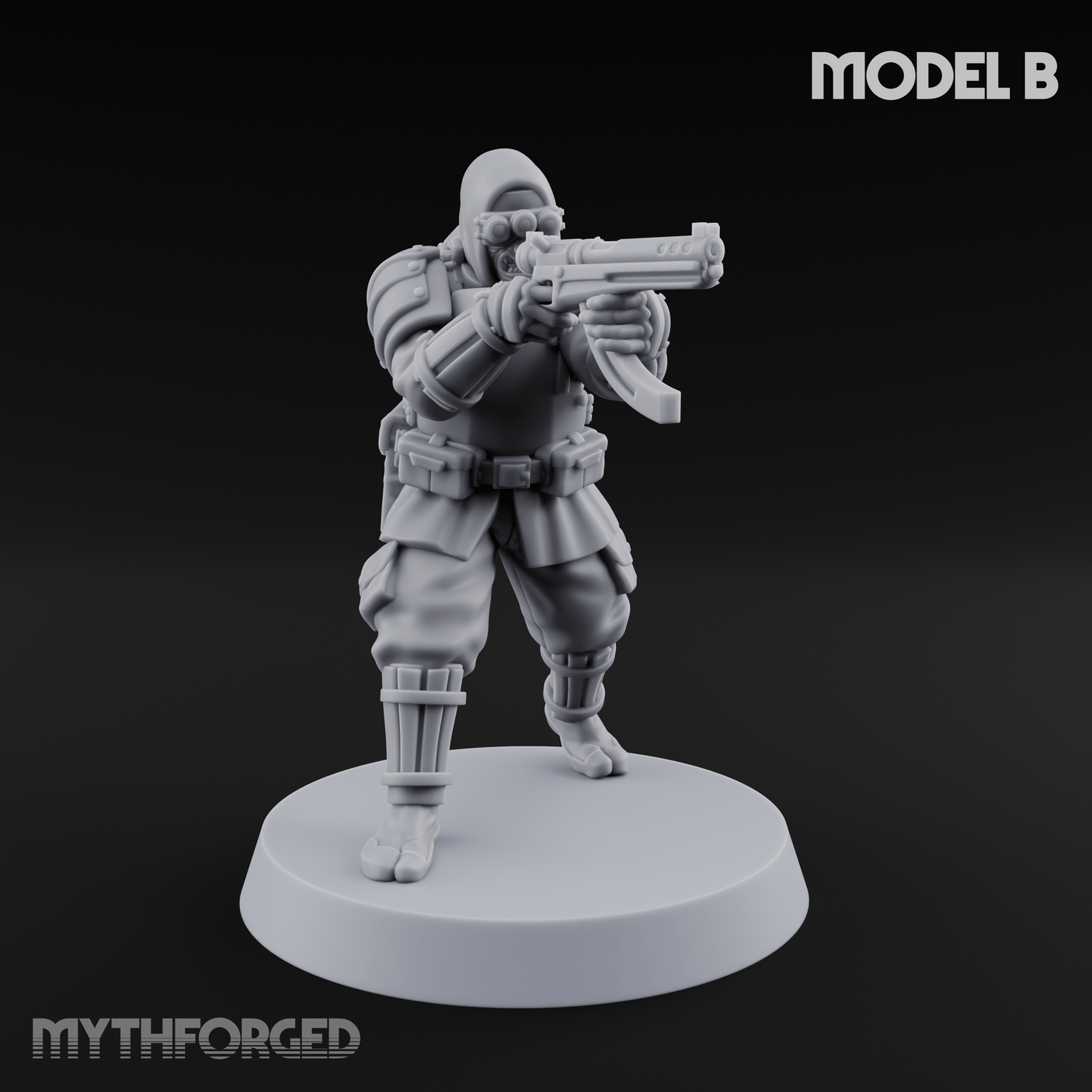 Weird War Japanese Ninja SMG Gunners Miniature for Dungeons and Dragons, Pathfinder or other TTRPGs