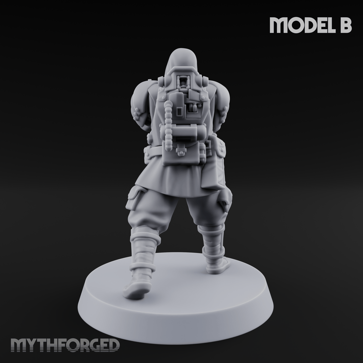 Weird War Japanese Ninja SMG Gunners B Miniature for Dungeons and Dragons, Pathfinder or other TTRPGs