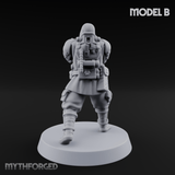 Weird War Japanese Ninja SMG Gunners B Miniature for Dungeons and Dragons, Pathfinder or other TTRPGs