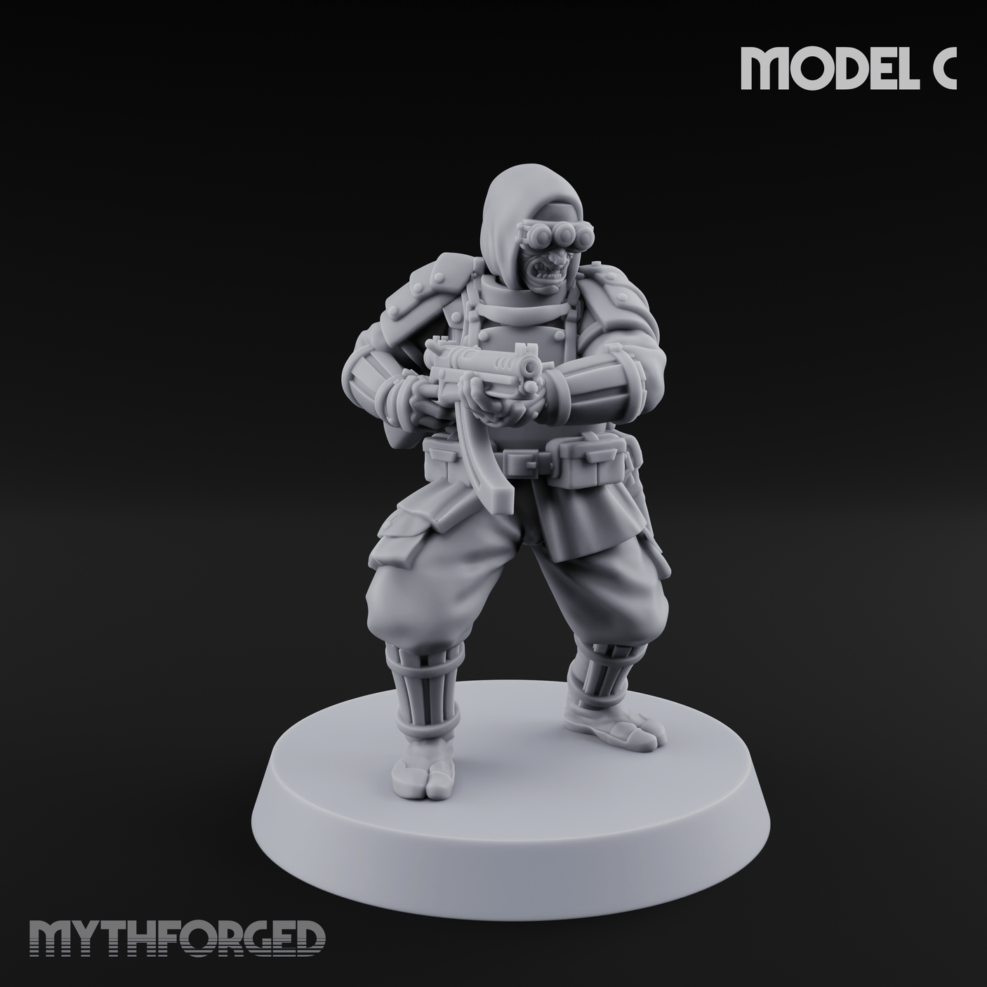 Weird War Japanese Ninja SMG Gunners Miniature for Dungeons and Dragons, Pathfinder or other TTRPGs