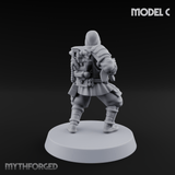 Weird War Japanese Ninja SMG Gunners C Miniature for Dungeons and Dragons, Pathfinder or other TTRPGs