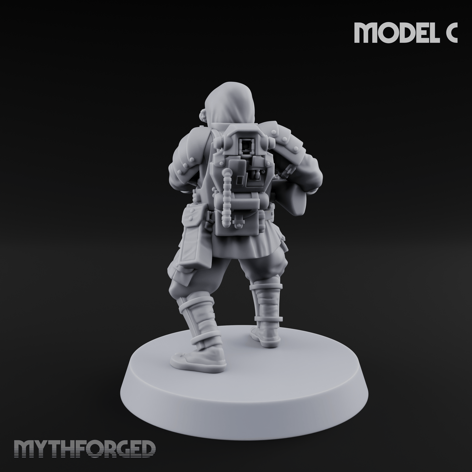 Weird War Japanese Ninja SMG Gunners C Miniature for Dungeons and Dragons, Pathfinder or other TTRPGs